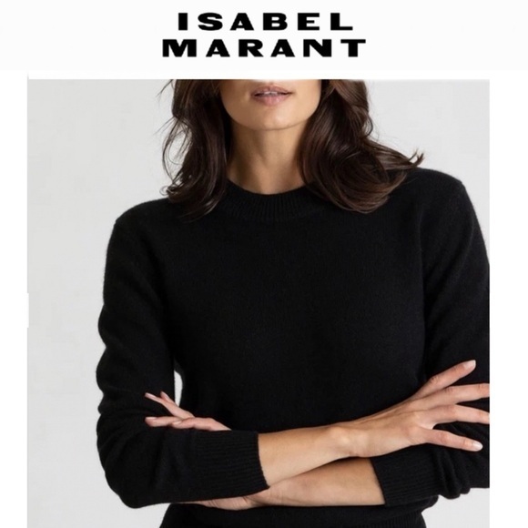 Isabel Marant Classic Black Crew Neck Sweater Sz Fr 36 S Nwt